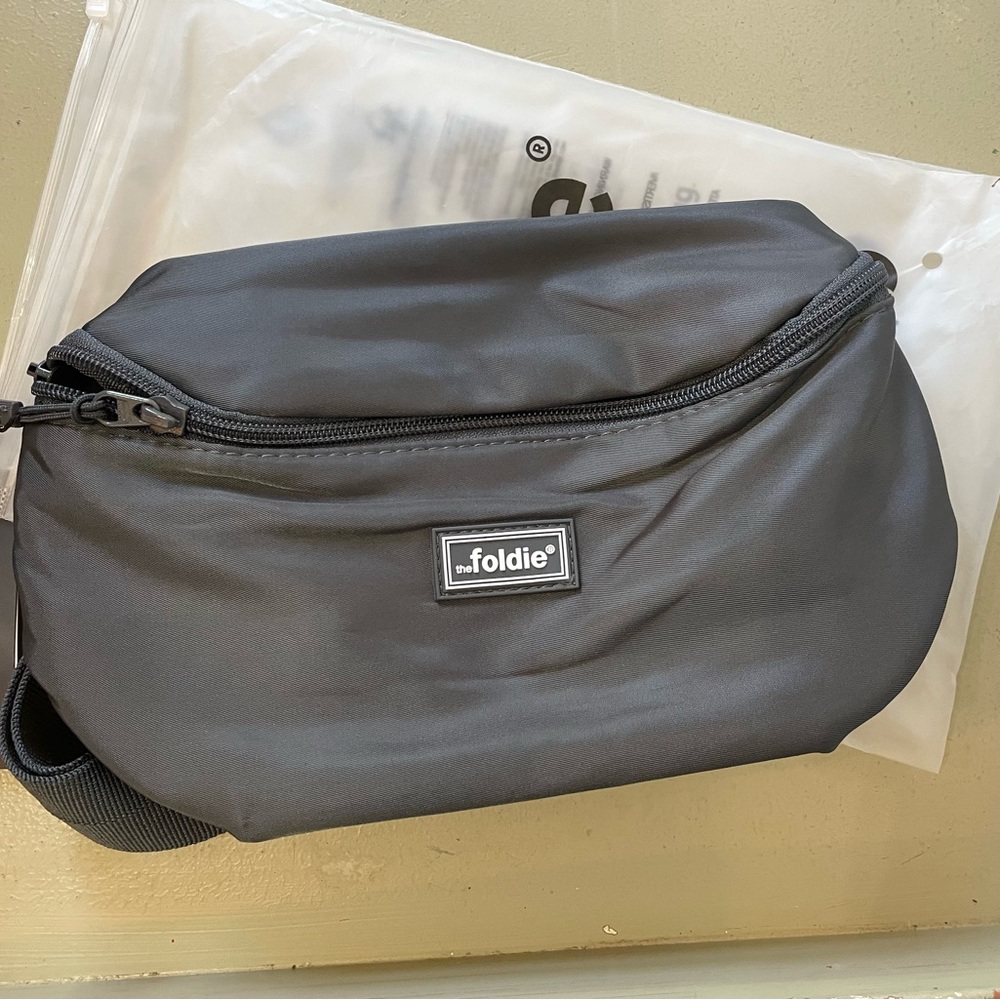 Foldie Black Crossbody Bag with RFID Safe